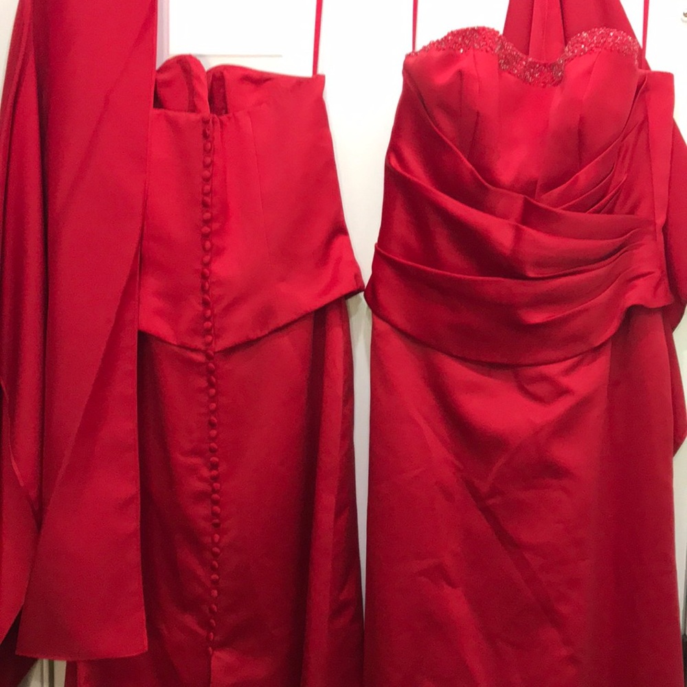 Bridesmaid dresses with matching shawls